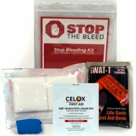 CELOX Celox BioLogistex Compact Stop Bleeding Kit, 4inX4in Hemostatic Gauze, Tourniquet CSBKSWT4004